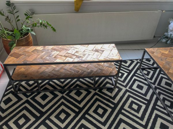 Houten Meubels Op Maat - Tv meubel met visgraat blad - Rewoody